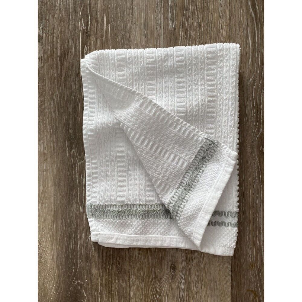 Filpinter Hand Towel White With Grey Accent